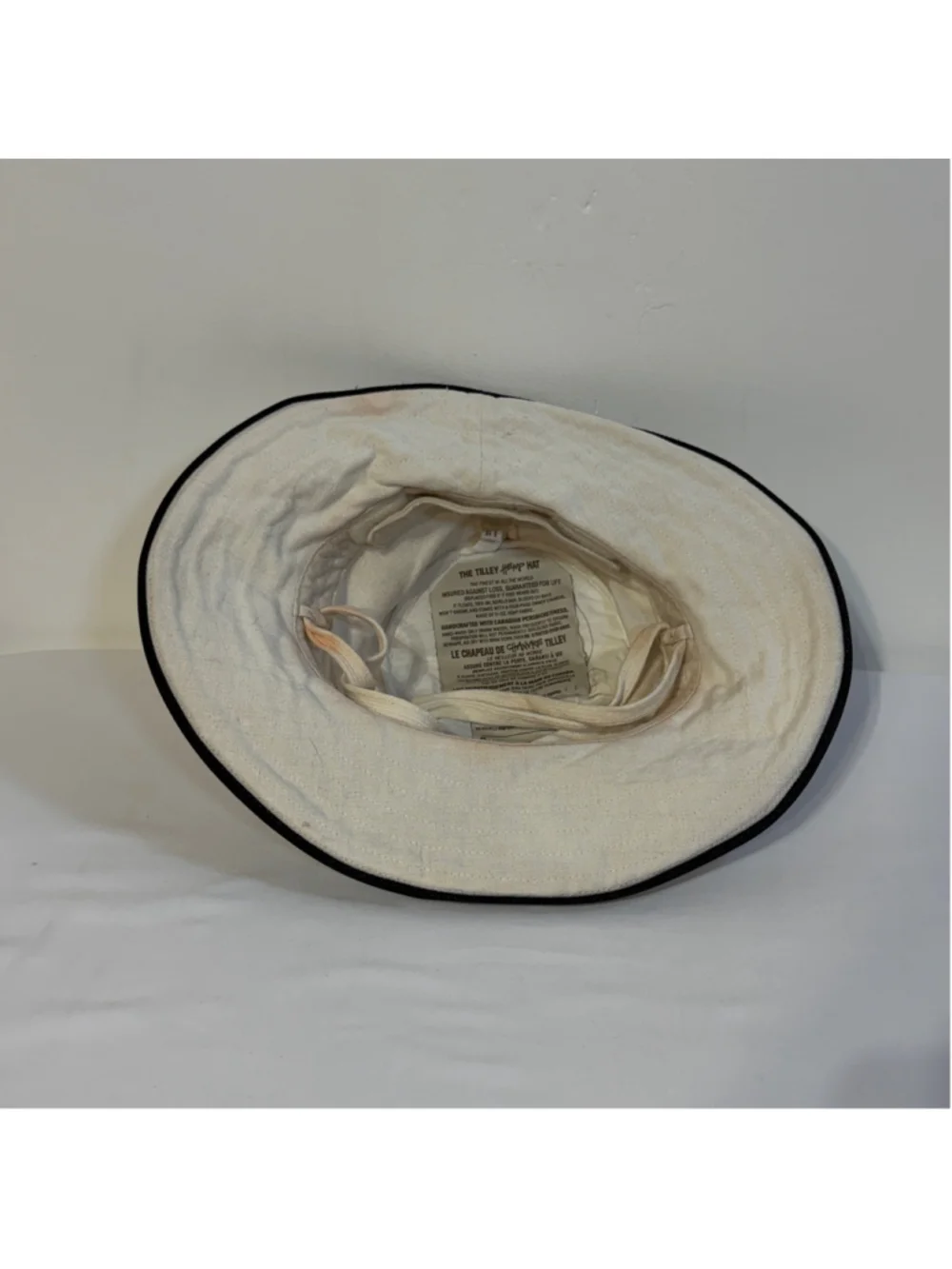 Tilley Charlotte Hemp Sun Hat Women's Size XL White Black TH8 Outdoors UPF